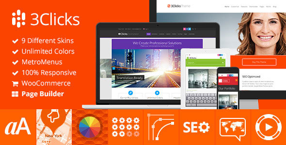 3Clicks v3.12 - Responsive Multi-Purpose WordPress Theme