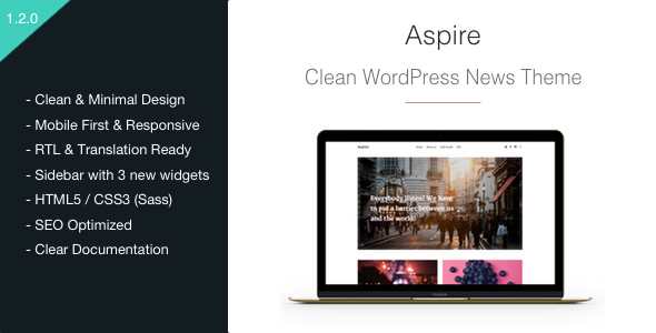 Aspire v1.2.0 - News & Magazine Clean WordPress Theme