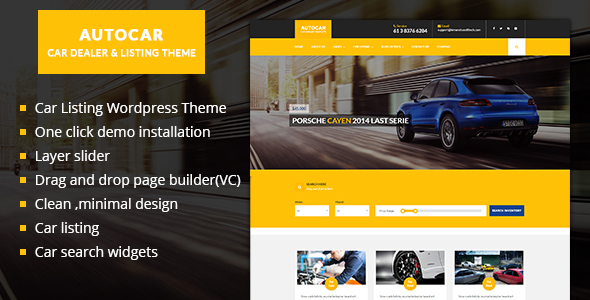 Auto Car - Car Listing WordPress Theme v1.0