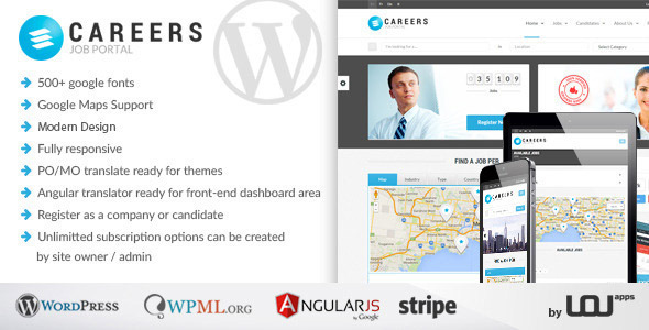 Careers - Job Portal & Candidates WP Theme v1.0.1