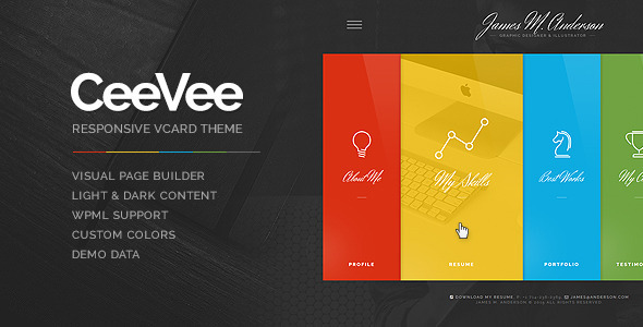 CeeVee - Responsive CV Resume WordPress Theme v1.0.10