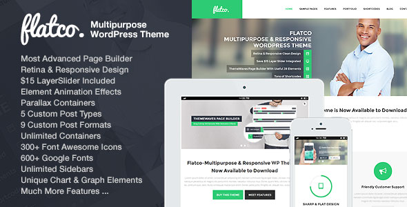 Flatco - Responsive Multi-Purpose One Page Theme v4.6