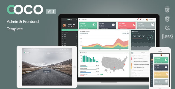 Coco - Responsive Bootstrap Admin and Frontend Template v1.3.3