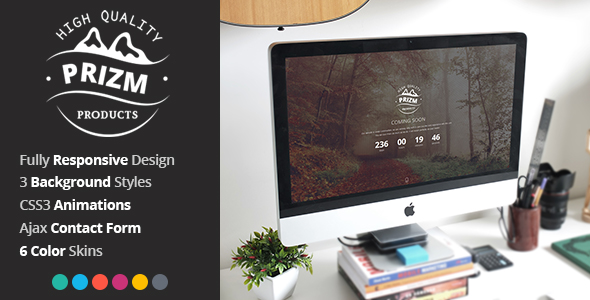 Prizm - Codegrape Responsive Coming Soon Theme v1.0