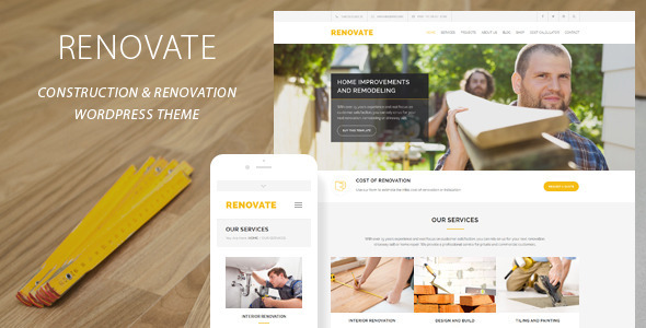 Renovate - Construction Renovation WordPress Theme