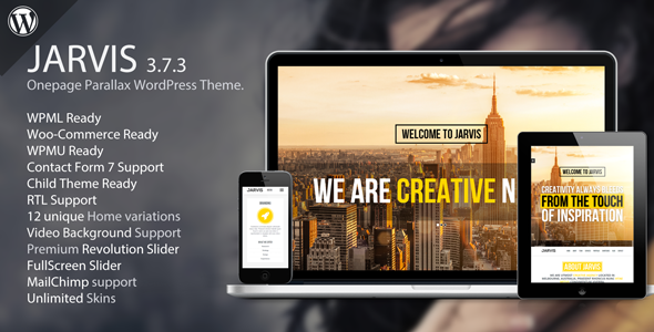 Jarvis - Onepage Parallax WordPress Theme v3.7.3