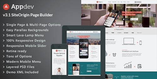 Appdev v3.7 - Mobile App Showcase WordPress Theme