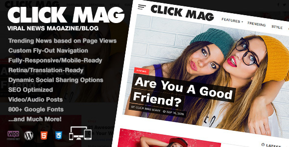 Click Mag v3.0.0 - Viral News Magazine/Blog Theme