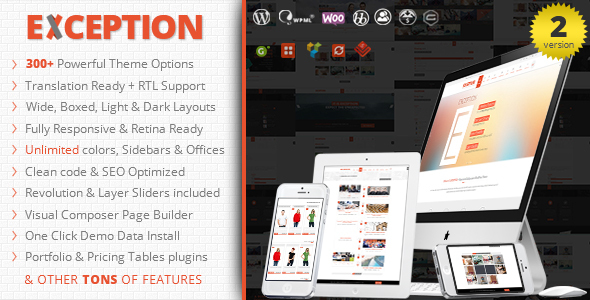 EXCEPTION v2.1.0 â€“ Responsive Multi-Purpose WordPress Theme