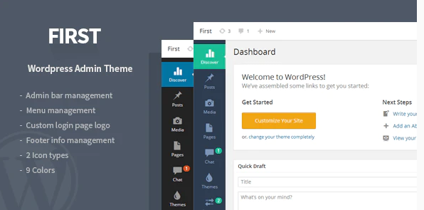 First v1.2.1 - WordPress Admin Theme