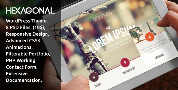 Hexagonal v2.4 - Clean Multipurpose WP Theme