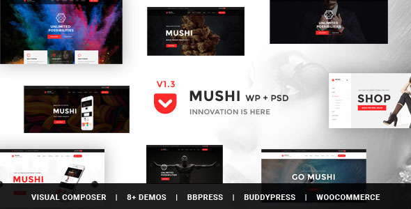 Mushi v1.2 - Responsive Multi-Purpose WordPress Theme