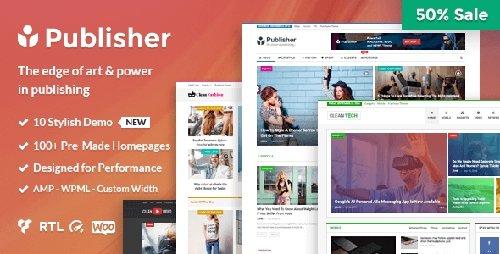 Publisher v1.8.3 - Magazine, Blog, Newspaper and Review WordPress Theme