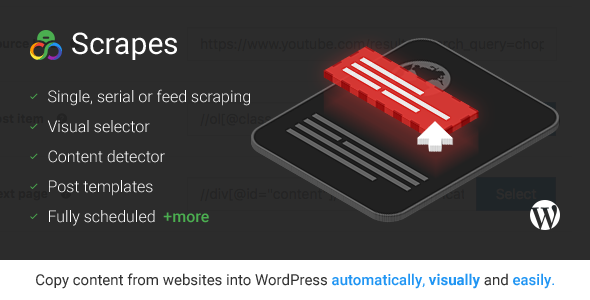 Scrapes v1.1.0 - Web scraper plugin for WordPress