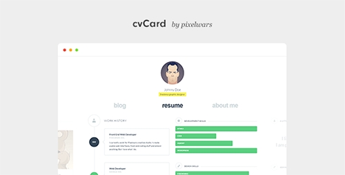 cvCard WP v1.3.8 - Responsive vCard Theme