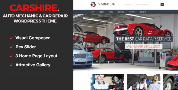 Car Shire - Auto Mechanic & Repair WordPress Theme