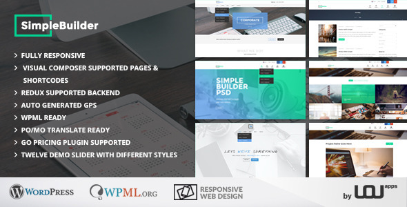 SimpleBuilder v1.0 - Multipurpose WordPress Theme