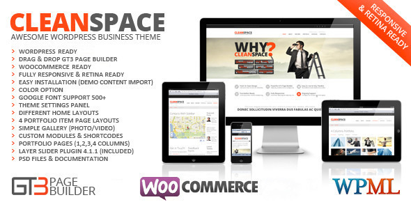 CleanSpace v2.7.3 - Retina Ready Business WP Theme