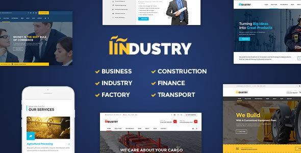 Industry v2.8 - Business, Factory, Construction, Transport & Finance WordPress Theme