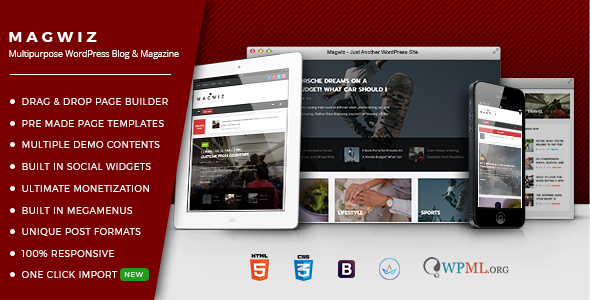 MagWiz v1.0 - Multipurpose WordPress Magazine Theme