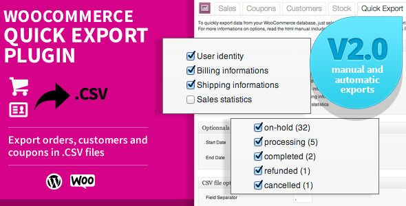 WooCommerce Quick Export Plugin v2.4.2