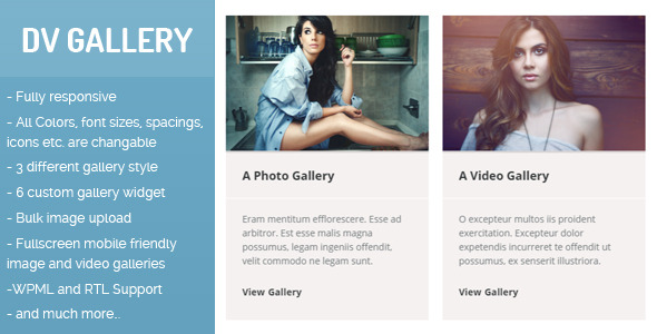 DV Gallery v1.6.1 - Responsive WordPress Gallery Plugin