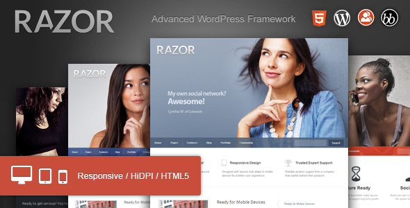 Razor v1.1.9.7: Cutting Edge WordPress Theme