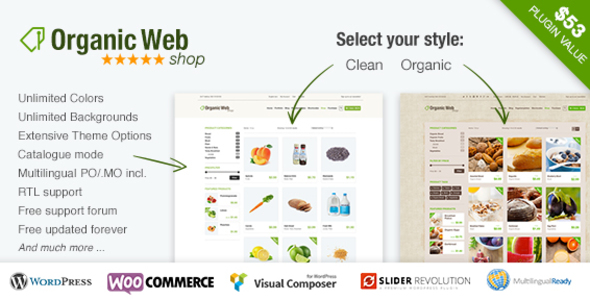 Organic Web Shop v3.1 - A Responsive WooCommerce Theme