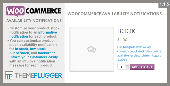 WooCommerce Availability Notifications v1.1.5