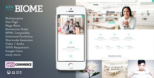 Biome v1.6 - Multipurpose One Page WordPress Theme