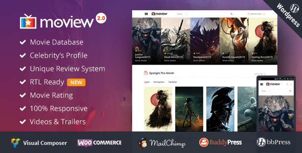 Moview v1.3 - Responsive Film/Video DB & Review Theme