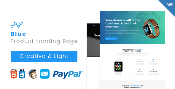 Blue v1.2 - WordPress Product Landing Page Theme