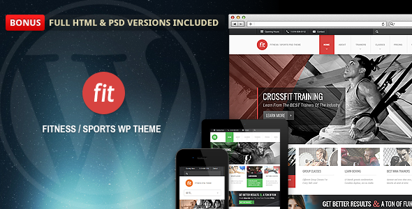 FIT v1.2.2 - Fitness/Gym Responsive WordPress Theme