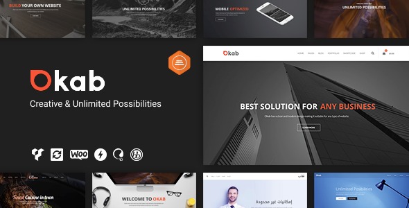 Okab Responsive WordPress Theme Nulled