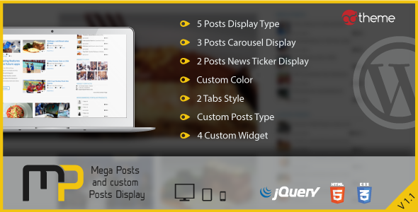 Mega Posts and Custom Posts Display WP Plugin Nulled