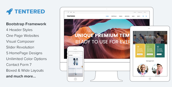 Tentered - Multi Purpose WordPress Theme Nulled