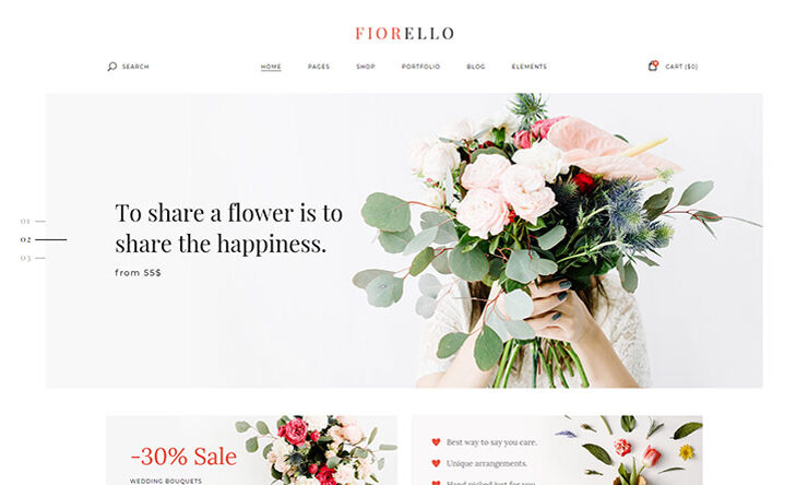 Fiorello - Florist and Flower Shop Theme Nulled