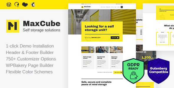 MaxCube v1.1 - Self Storage Business WordPress Theme