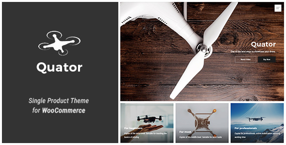 Quator v1.1.0 - Single Product WordPress Theme