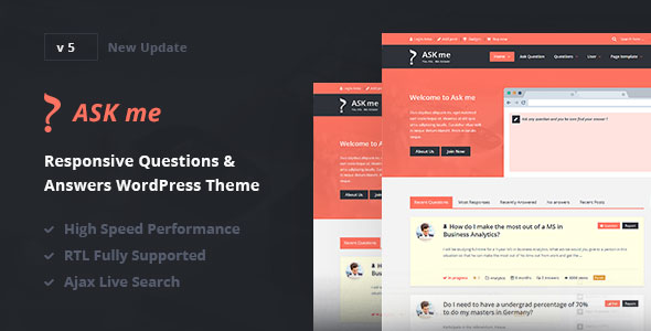 Ask Me - Responsive Questions & Answers WordPress