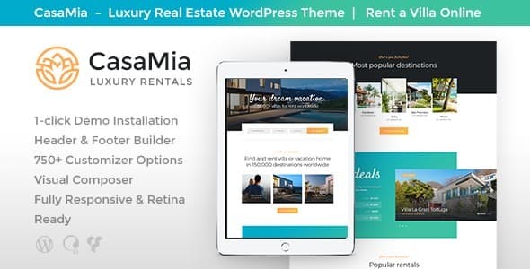 CasaMia v1.1.1 - Property Rental WordPress Theme