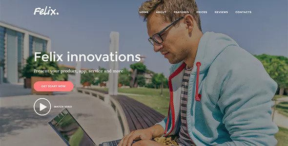 Felix v1.0.2 - Startup Landing Page WordPress Theme