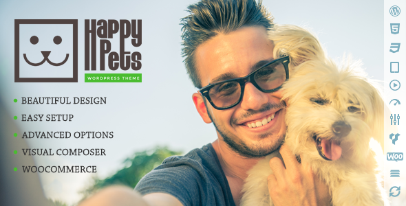 Happy Pets v1.6.1 - A Pet Shop/Services WordPress Theme