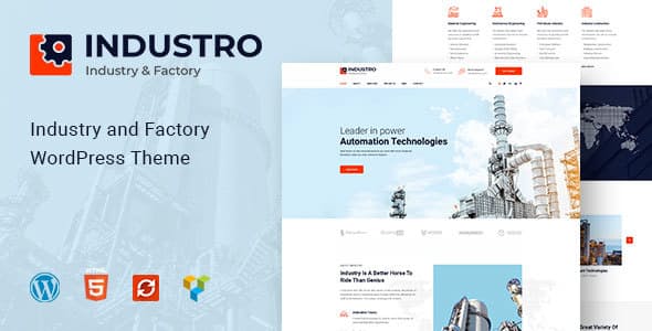 Industro v1.0.3 - Industry & Factory WordPress Theme