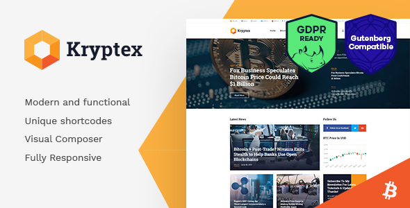 Kryptex v1.2.3 - Cryptocurrency & Mining WordPress Theme