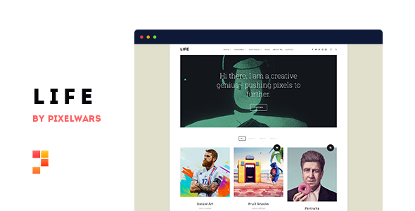 Life v1.0.6 - Boxed Portfolio WordPress Theme