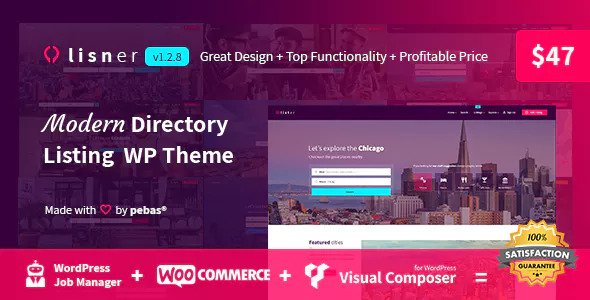 Lisner v1.2.8 - Modern Directory Listing WordPress Theme