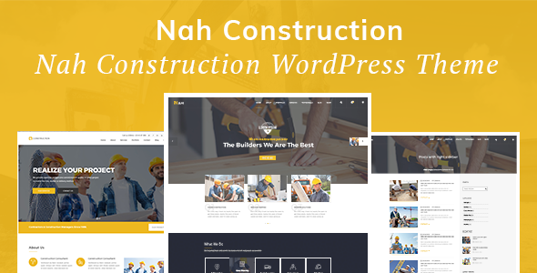 Nah v1.1.2 - Construction, Building Business WordPress Theme