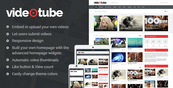 VideoTube - A Responsive Video WordPress Theme