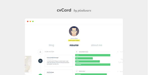 cvCard WP v1.4.0 - Responsive vCard WordPress Theme